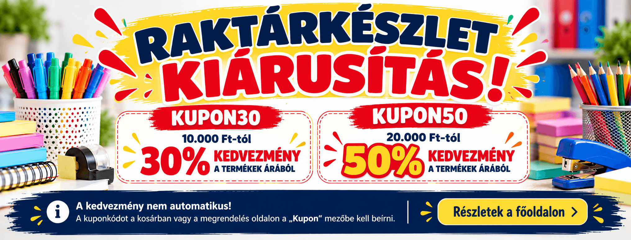 KÉSZLET KIÁRUSÍTÁS