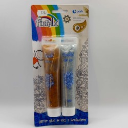 Glitteres ragsztó arany-ezüst Fiorello 2x75ml