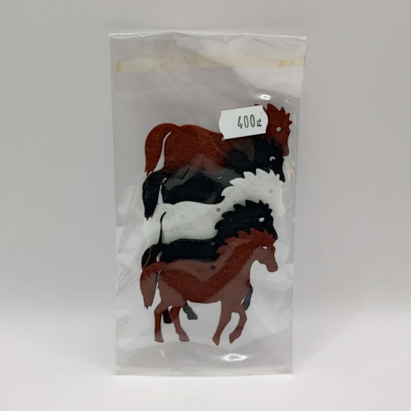 Filcdekor ló 5db/csomag 6x6cm