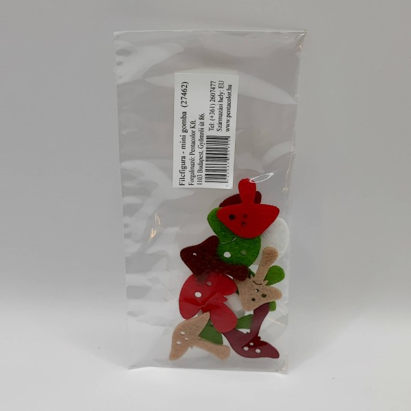 Filcdekor gomba 10db/csomag 3x2cm