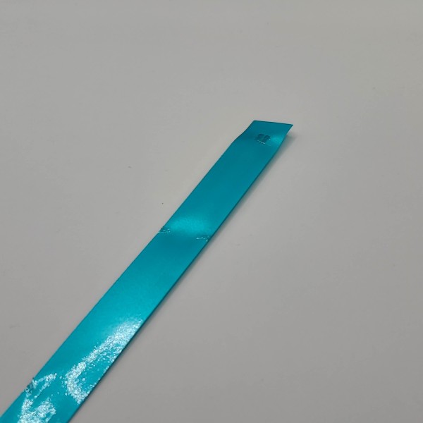 Masni - Összehúzható masni szalag - Metál türkiz 19cm széles