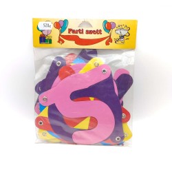 Party Dekoráció - Sok boldog névnapot betűfelirat (csak betűk zsinór nélkül) kb12cm-es betűkkel