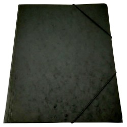 Gumis mappa A/4 prespán fekete 345gr