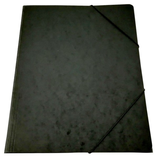 Gumis mappa A/4 prespán fekete 345gr