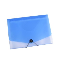 Harmónika mappa OPALINE 13 részes gumis kék 