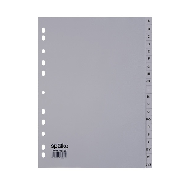Regiszter SPOKO A/4 műanyag A-Z 