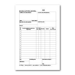 Nyomtatvány Szállítólevél VECTRA-LINE A/5 50x3 lapos