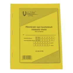 Nyomtatvány Pénztárgép napi bevételeinek módosító tételei VECTRA-LINE A/5 25x2 lapos B22-31