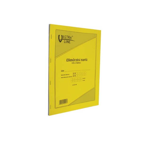 Nyomtatvány Ellenőrzési napló VECTRA-LINE 25x3 lapos C18-72/V