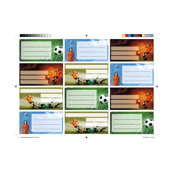 Füzetcíme mintás 10db/ív