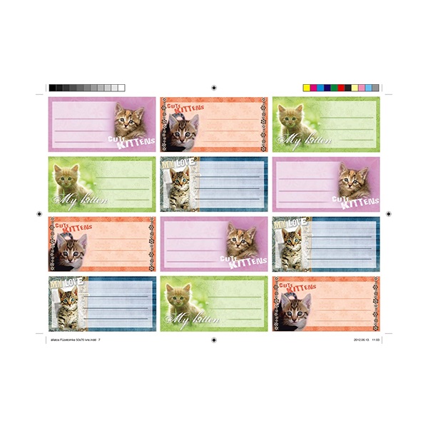 Füzetcíme mintás 10db/ív