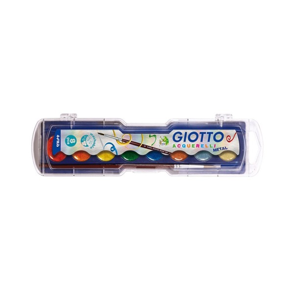 Vízfesték GIOTTO 28mm metál színek 8-as