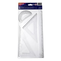 Vonalzókészlet NEBULO 30cm vonalzóval 4 db-os 