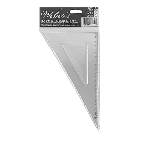 Vonalzó 60 fokos egyesével csomagolt 