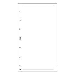 Gyűrűs kalendárium betét SATURNUS M325/F sima jegyzetlap fehér lapos