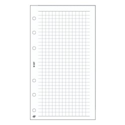 Gyűrűs kalendárium betét SATURNUS M327/F négyzethálós jegyzetlap fehér lapos
