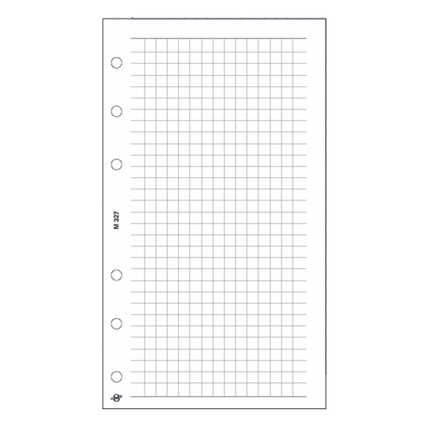 Gyűrűs kalendárium betét SATURNUS M327/F négyzethálós jegyzetlap fehér lapos