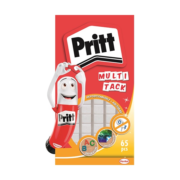 Gyurmaragasztó HENKEL Pritt Multi Tack fehér 65 kocka/csomag 