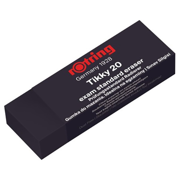 Radír ROTRING Exam 20 papírtokos 64x12x22mm fekete 