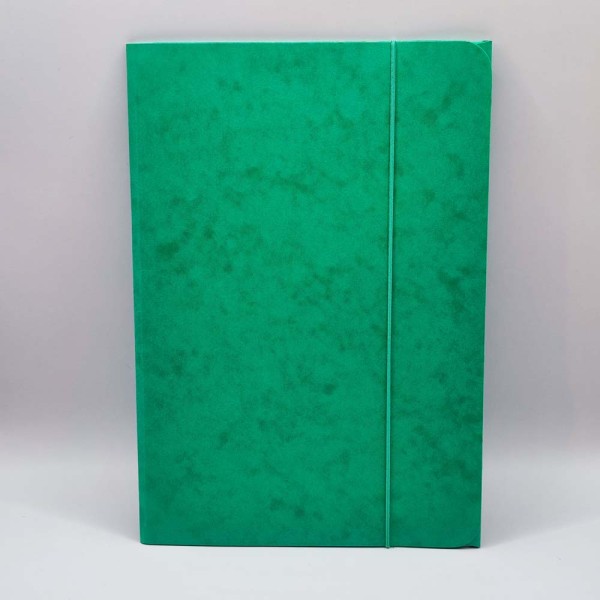 Gumis mappa A/5 prespán sötétzöld