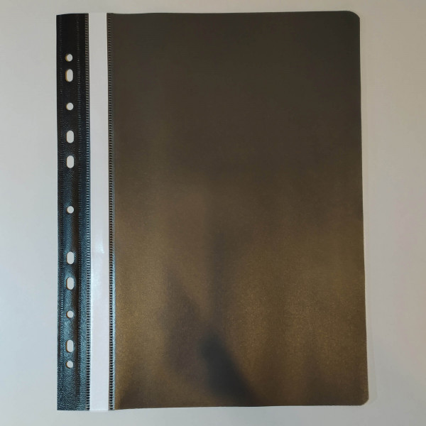 Gyorsfűző A/4 műanyag fekete Lefűzhető 