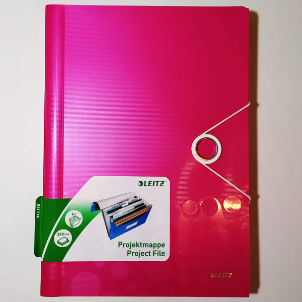 Harmónika mappa LEITZ Wow A/4 6 műanyag rekeszes rózsaszín Harmónika mappa LEITZ Wow A/4 6 műanyag rekeszes rózsaszín