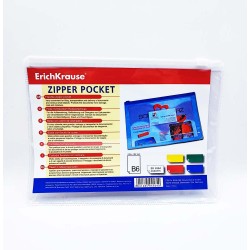 Irattasak ErichKrause B6 átlátszó fehér zipp záras 