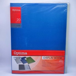Iratvédő mappa OPTIMA 20 tasakos kék