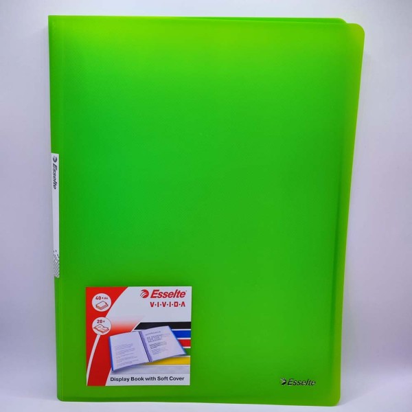 Iratvédő mappa ESSELTE Vivida A/4 20 tasakos zöld 