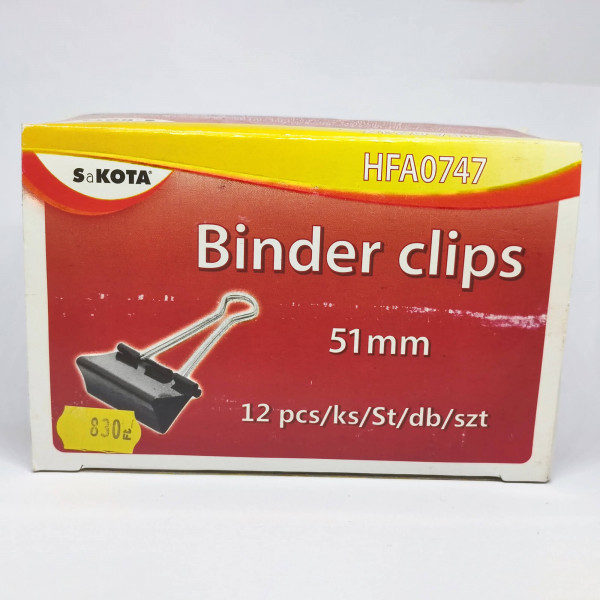 Binder csipesz 51mm 12 db/doboz 