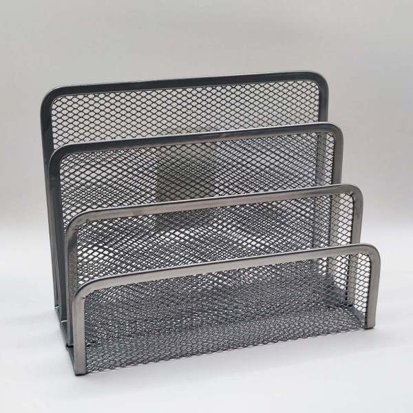 Levéltartó fémhálós ezüst