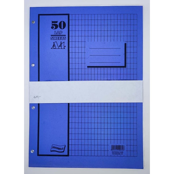 Gyűrűskönyv betét NYOMELL A/4 50 lapos 4 lyukú franciakockás