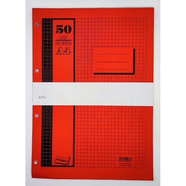 Gyűrűskönyv betét NYOMELL A/4 50 lapos 4 lyukú kockás