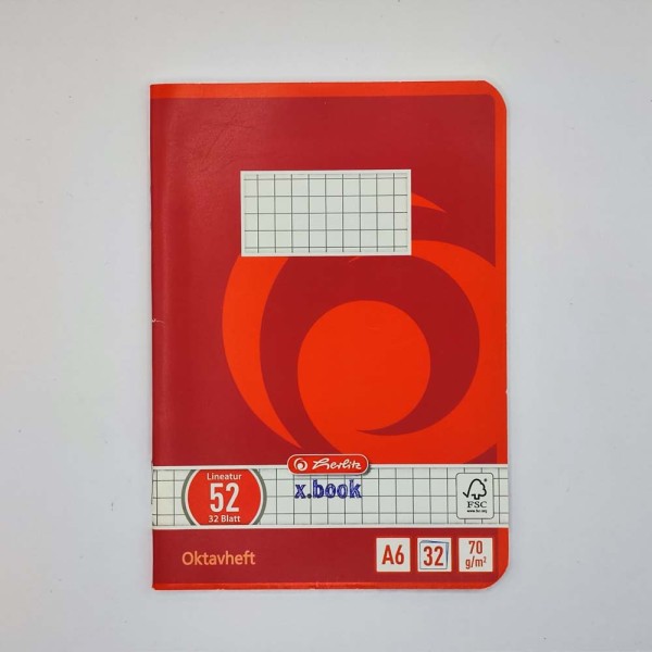 Jegyzetfüzet HERLITZ A/6 puhafedeles 32 lapos kockás 