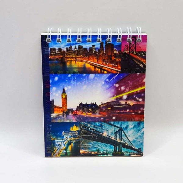 Jegyzetfüzet 9x10cm spirálozott puhafedeles sima