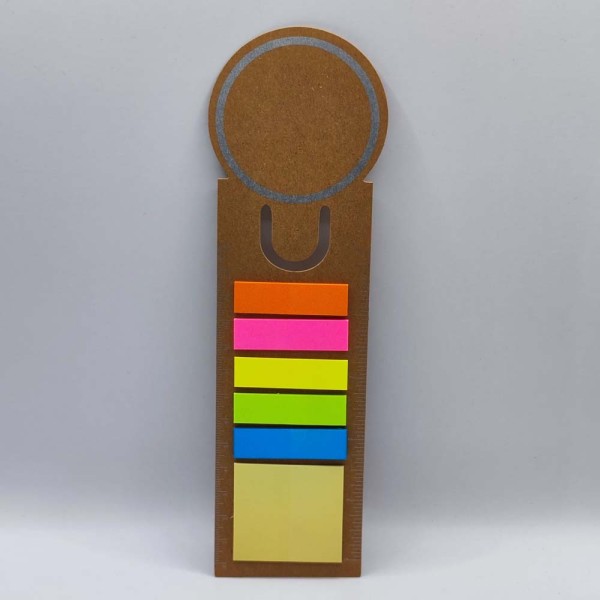 Oldaljelölő papír 45x12mm 6x15 lap (vonalzó és könyvjelölő egyben)