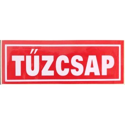 Matrica Tűzcsap 13x5cm
