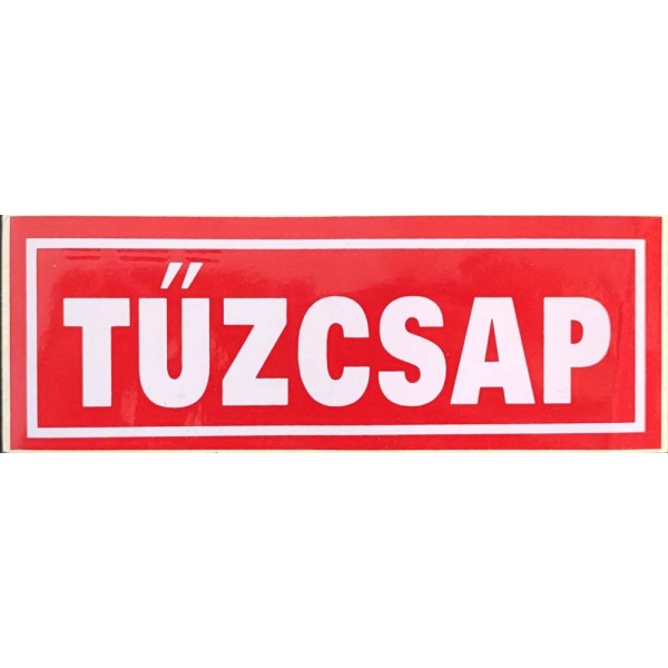 Matrica Tűzcsap 13x5cm