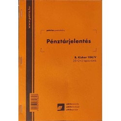 Nyomtatvány Pénztárjelentés PÁTRIA A/5 25x2 lapos BKISKER104