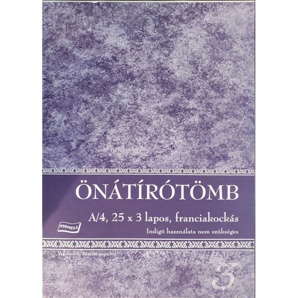 Önátírótömb NYOMELL A/4 25x3 példány