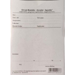 Nyomtatvány Orvosi beutalás - Javaslat - Igazolás A.3510-64/A r.sz. 100 lap 20Ft/db