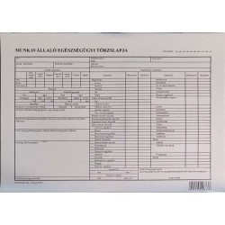 Nyomtatvány Munkavállaló egészségügyi törzslapja B.3161-4/a.r.sz. (100-as csomag) 70Ft/db