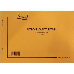 Nyomtatvány Útnyilvántartás NYOMELL A/5 fekvő 50 lapos  E.224