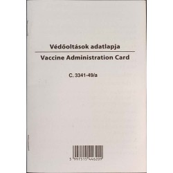 Nyomtatvány Védőoltások adatlapja NYOMELL A/6 álló C.3341-49/a