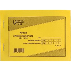 Nyomtatvány Nyugta átvételi elismervény VECTRA LINE A/6 50x3 lapos tömb B.13-67/Vk
