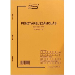 Nyomtatvány Pénztárelszámolás NYOMELL A/5 álló 25x2 lapos DF.200/d.r.sz.