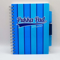 Spirálfüzet regiszteres PUKKA PAD A/5 100 lapos vonalas