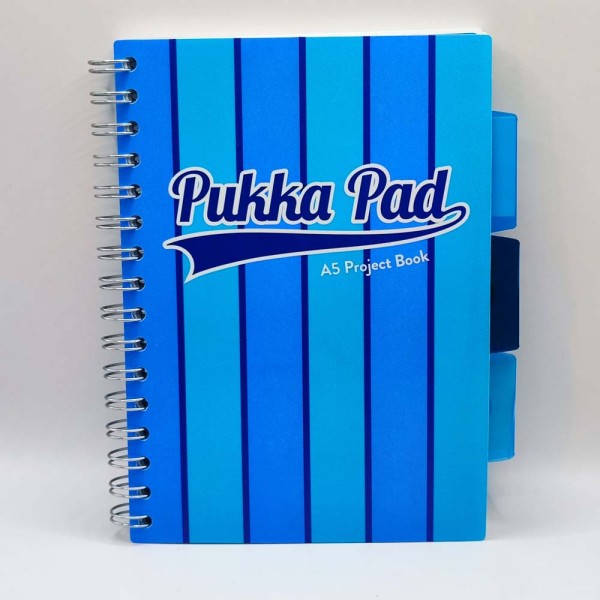 Spirálfüzet regiszteres PUKKA PAD A/5 100 lapos vonalas