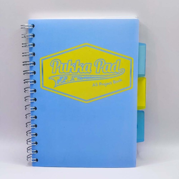 Spirálfüzet regiszteres PUKKA PAD A/5 100 lapos vonalas