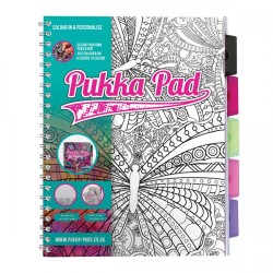 Spirálfüzet regiszteres PUKKA PAD A/4 200 lapos vonalas 80gr-os papírral